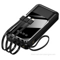 20000mAh USB Type C Power Bank with Built-In Cable for Mobile Phones